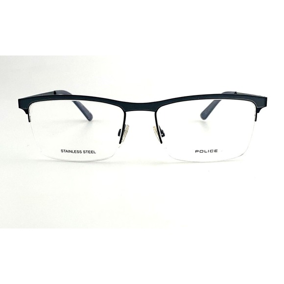 Police Eyeglasses mod. Crossover 3 Stainless Steel Half Rim Black Gray New main image 11